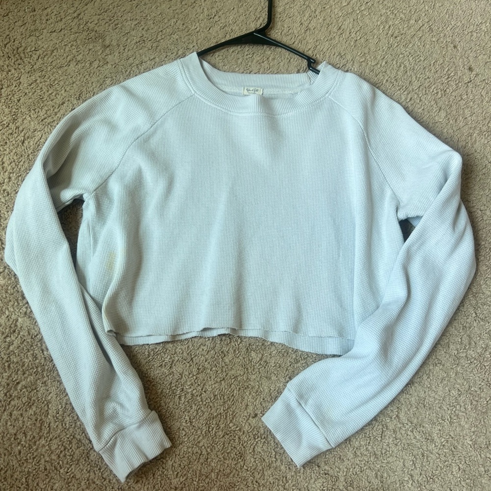 Brandy Melville cropped waffle, long sleeve